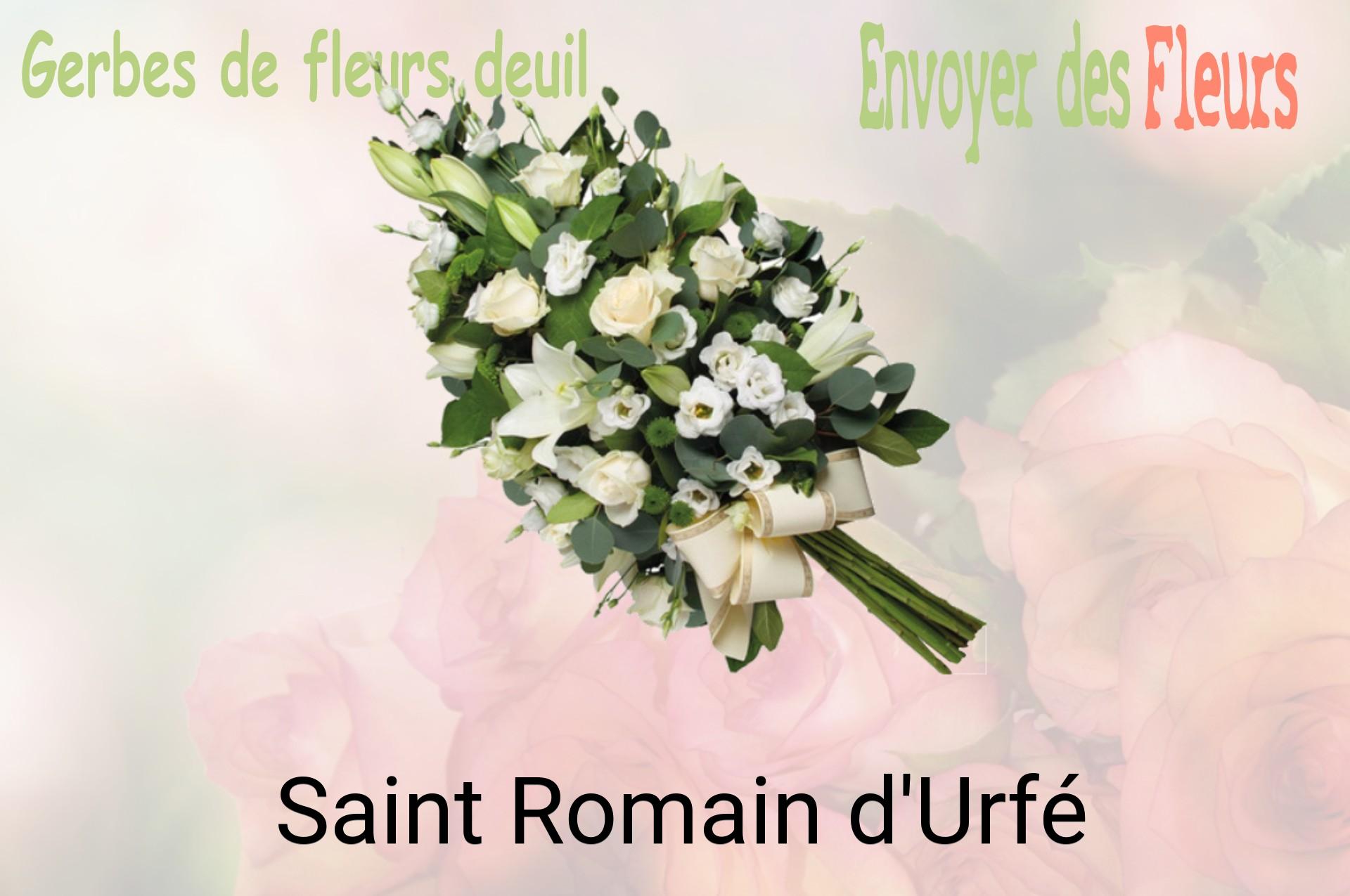 Gerbe de fleurs de deuil livrée à Saint-Romain-d'Urfé